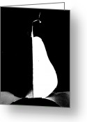All Greeting Cards - Black And White Pear  Greeting Card by Artist  Singh