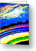 All Greeting Cards - Color Land Greeting Card by Artist  Singh