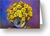 All Greeting Cards - Flower Are Yellow Greeting Card by Artist  Singh