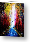 All Greeting Cards - Flyinh High Over Kalamazoo River  Greeting Card by Artist  Singh