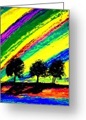 All Greeting Cards - Rainbow Land  Greeting Card by Artist  Singh