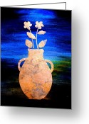 All Greeting Cards - Two Flowers Greeting Card by Artist  Singh
