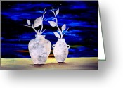 All Greeting Cards - Vases 70 Greeting Card by Artist  Singh
