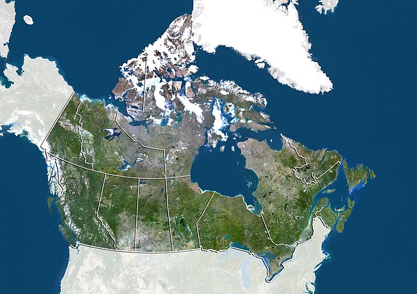 Canada, Satellite Image by Science Photo Library