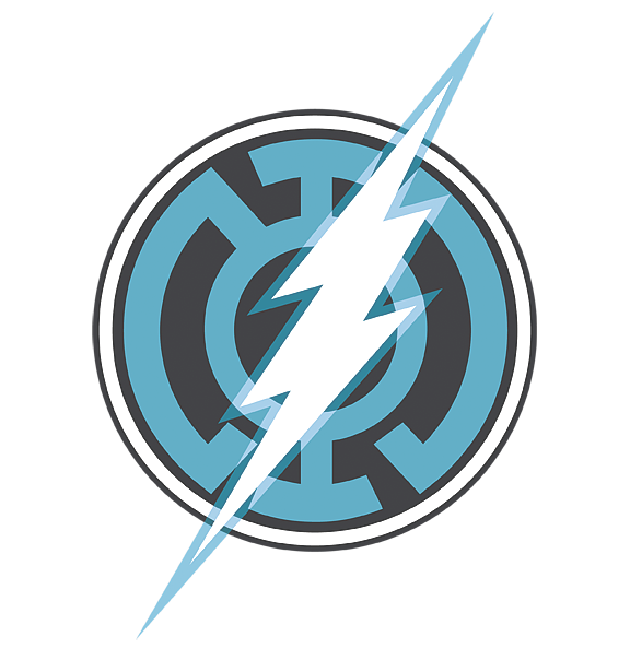 blue zoom flash logo