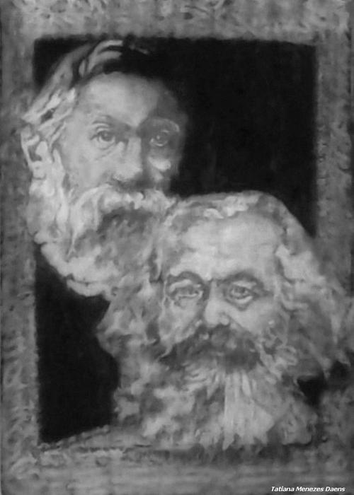 Karl Marx And Friedrich Engels Print by Tatiana Menezes DAENS - karl-marx-and-friedrich-engels-tatiana-menezes-daens