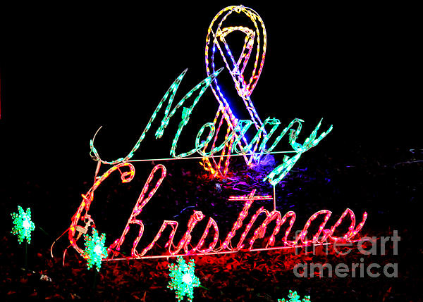 Lighted Merry Christmas Sign by Kathy White