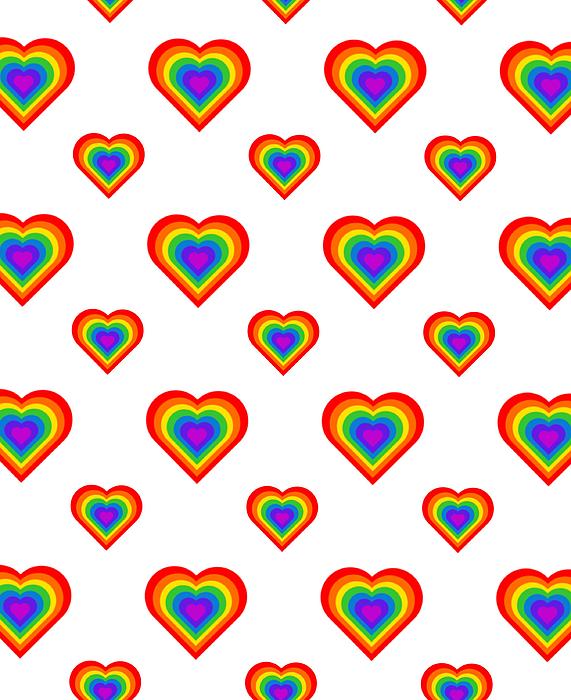 Heart Pattern Rainbow | rainbow hearts pattern by rick al Heart Pattern Rainbow | rainbow hearts pattern by rick al