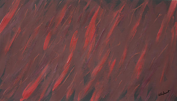 Red Abstract By Kate Farrant