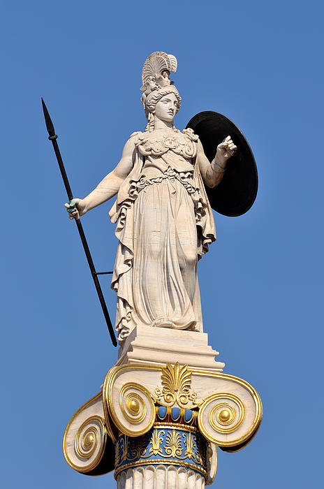 Statue Of Athena Greeting Card For Sale By George Atsametakis