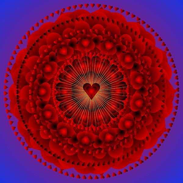 Valentine Mandala.just For The Love Of It by Sarah Niebank