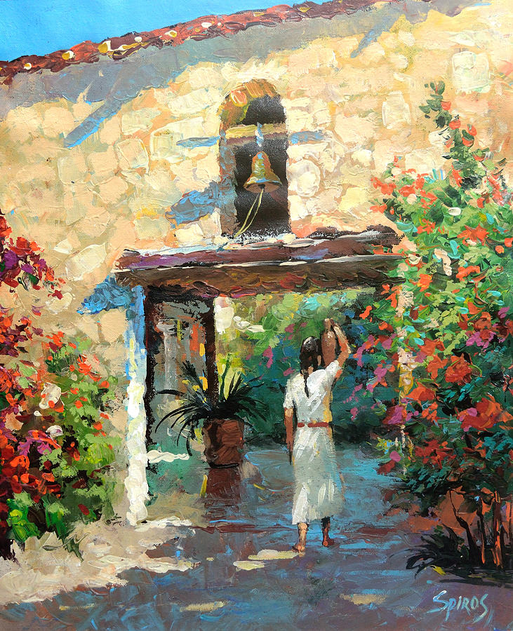 Mexican Girl With Jug Painting By Dmitry Spiros