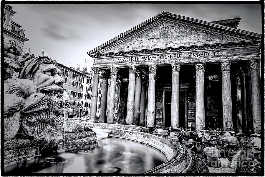 0786 The Pantheon Black And White Photograph By Steve Sturgill