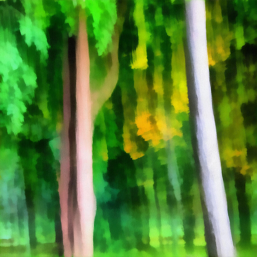 Abstract Forest Painting by Odon Czintos