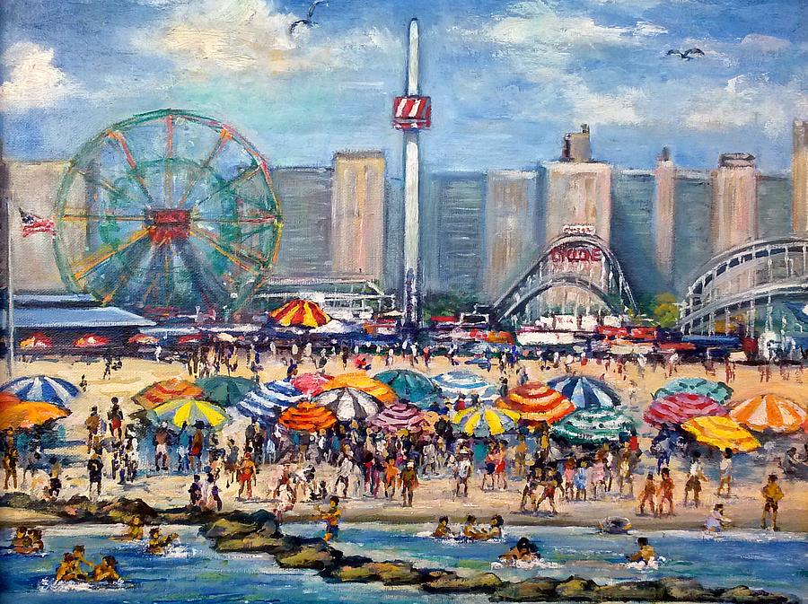 Boardwalk New Jersey Painting by Philip Corley
