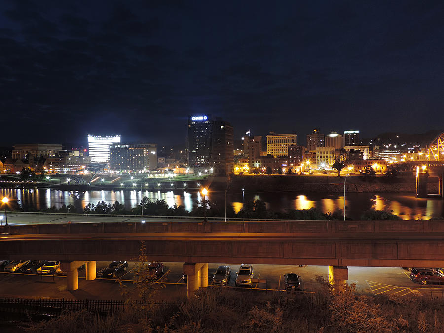 Charleston Skyline At Night Photograph by Cityscape Photography