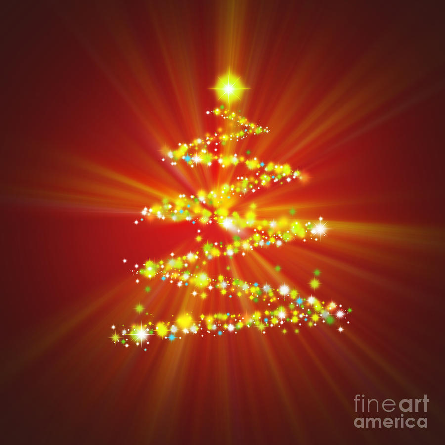 Christmas Tree Digital Art By Atiketta Sangasaeng