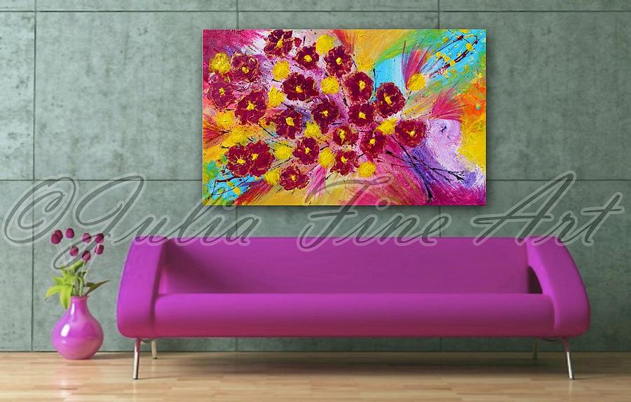 Floral Abstract Painting Painting By Julia Fine Art And Photography