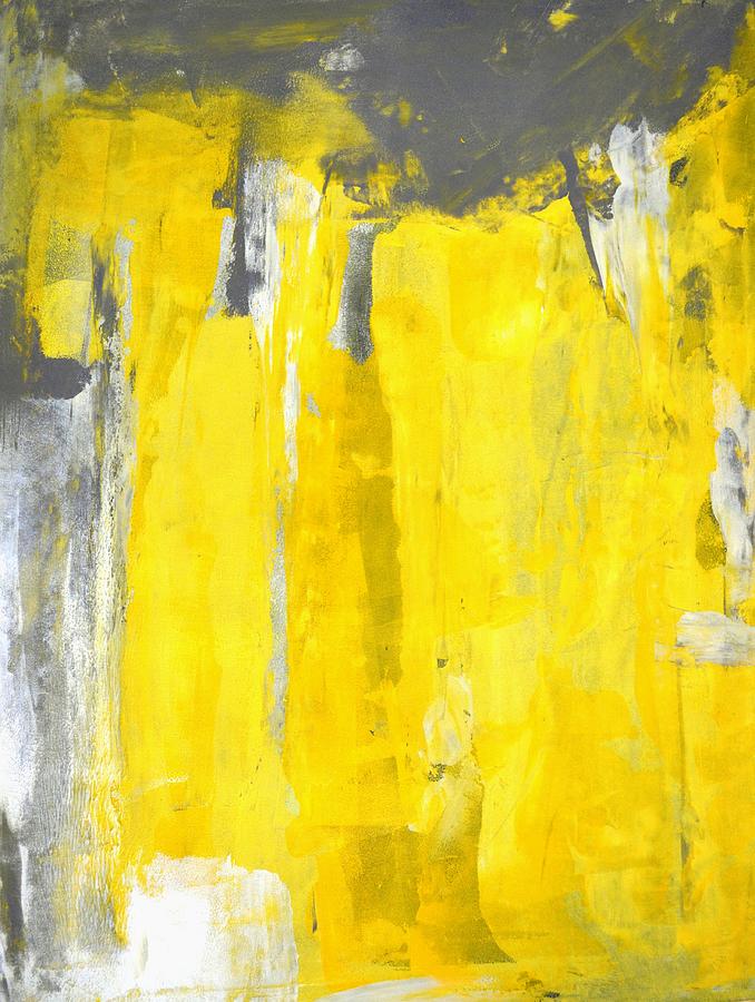 Fifth Grey And Yellow Abstract Art Painting Painting by