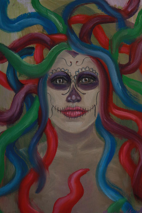 Medusa Painting - Medusa by Emma Medina - 1-medusa-emma-murillo