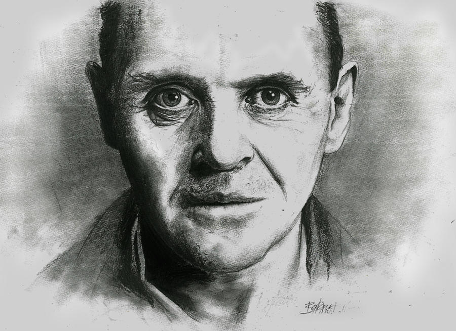 Sir Anthony Hopkins As Hannibal Lecter Drawing