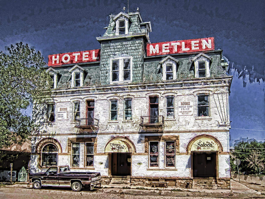 Railroad Hotel - 1875 Metlen Railroad Hotel - Dillon Montana by Daniel Hagerman