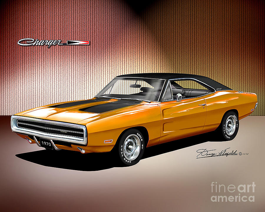 1970 Dodge Charger Drawing by Danny Whitfield