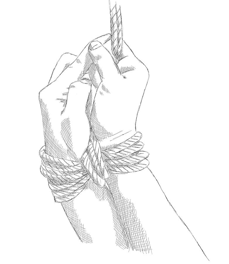 BDSM SM Bondage Drawing Drawing By Michael Kuelbel Fine Art America