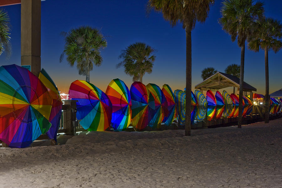 Pier 60 At Night Clearwater Beach Florida by Michel Rathwell