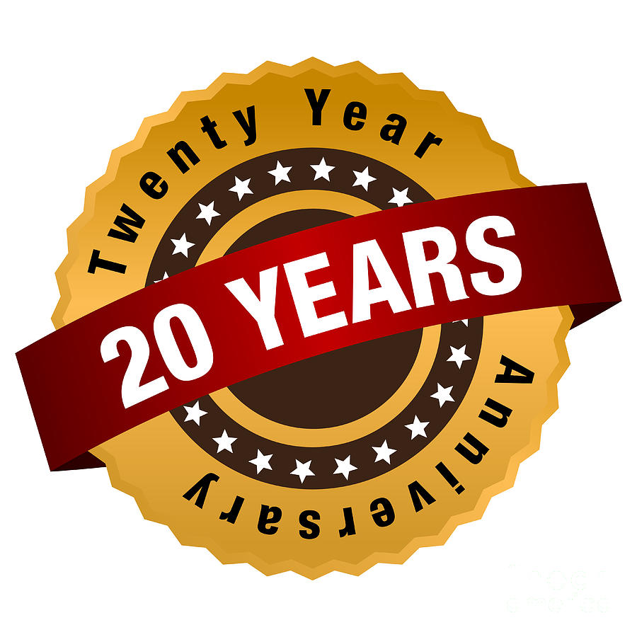 20 year anniversary label digital art by john takai 20 year anniversary label digital art by john takai
