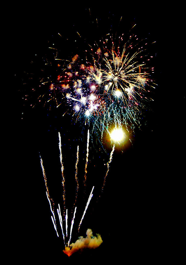 Fireworks At The Wausau Hot Air Balloon Festival Photograph by Carol Toepke