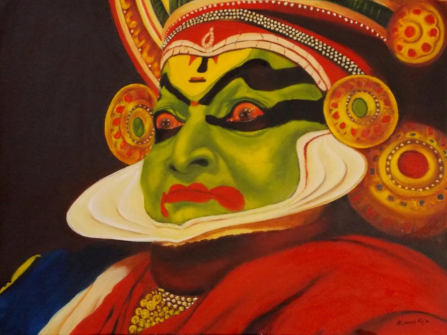 Kathakali Painting Painting By Kishor Raja Fine Art America