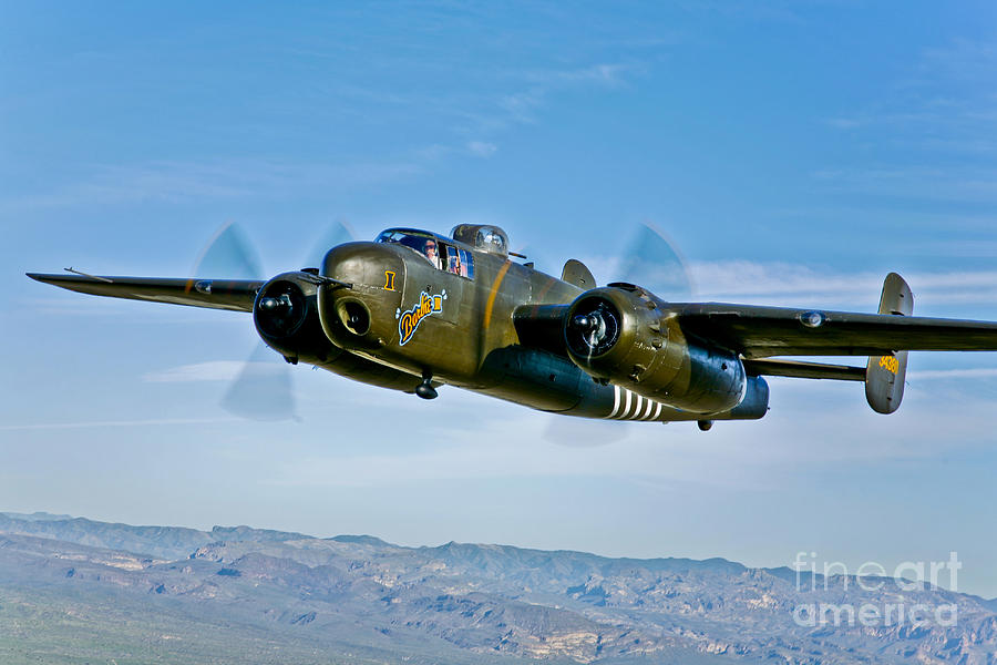 North American B-25g Mitchell Bomber By Scott Germain