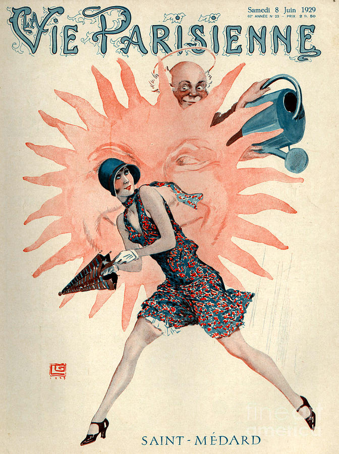 1920s France La Vie Parisienne Magazine Drawing By The Advertising Archives