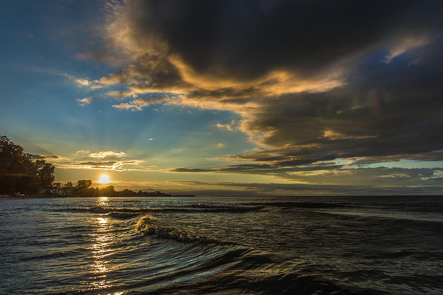 Sunset On Lake Ontario In Rochester New York By James Montanus