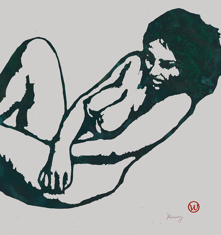 Nude Pop Stylised Etching Art Poster Drawing By Kim Wang Pixels