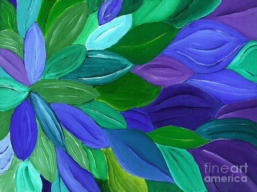 Abstract Leaves 2 Painting Abstract Leaves 2 Fine Art Print