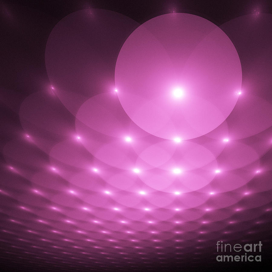 Abstract Pink Bubbles Background Digital Art by Odon Czintos