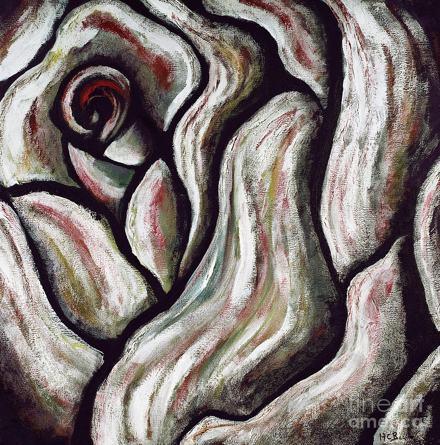Black And White Rose Painting
