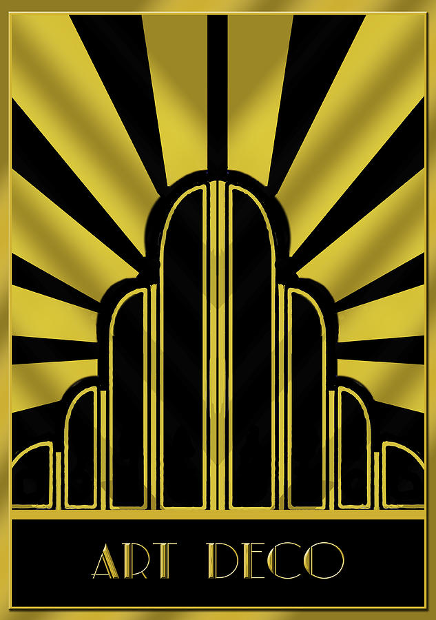 Art Deco Poster Title Digital Art By Chuck Staley 