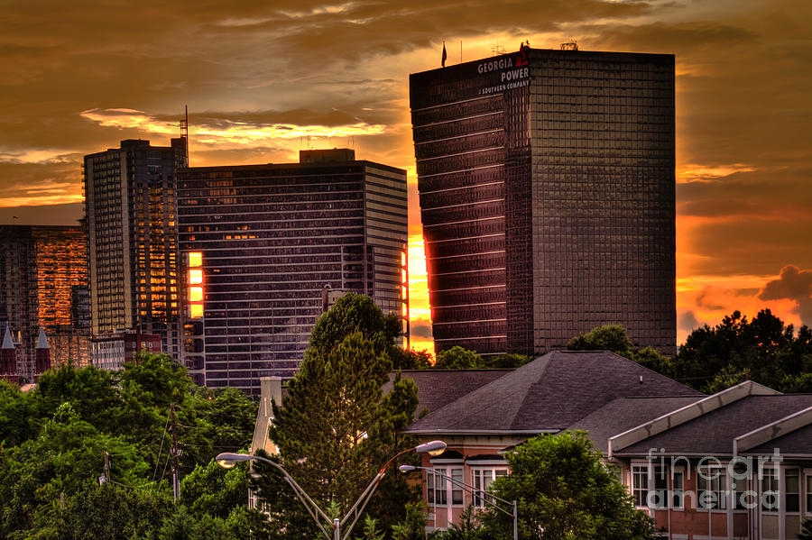 Georgia Power Building Sunset Photograph by Reid Callaway