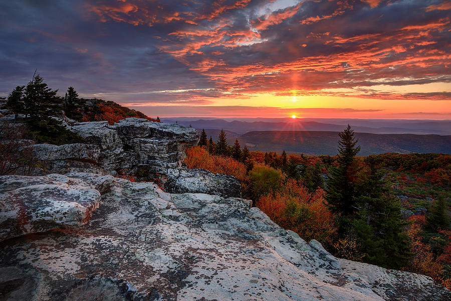 Sunrise at Bear Rocks Preserve in West Virginia, - Its 