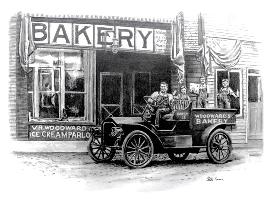 Bakery Drawing by Todd Spaur
