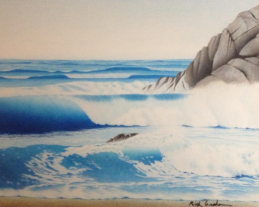 Beach Waves Drawing