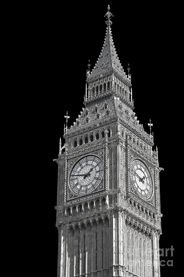 Big Ben Black And White Art Drawing Photograph 4320