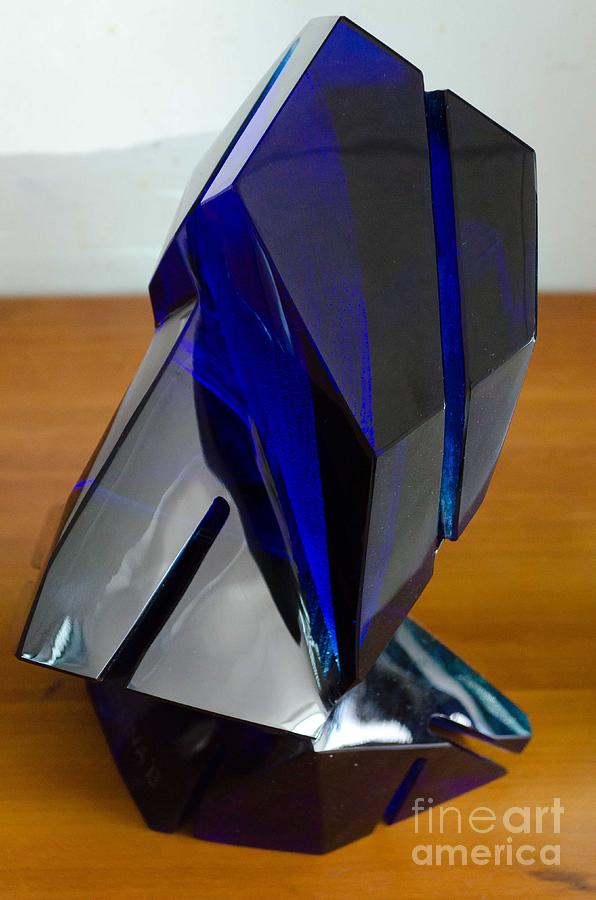 Blue Glass Sculpture Glass Art by Ramon Orlina
