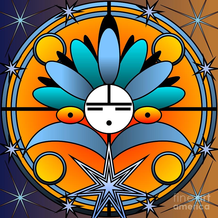 Blue Star Kachina 2012 Digital Art By Kathryn Strick