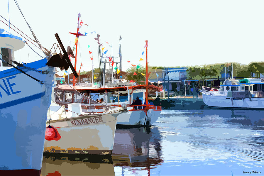 Boats At Sponge Docks Tarpon Springs Fl Photograph by Tommy Mahinis