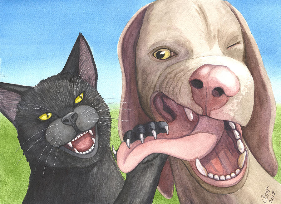 Cat Got Your Tongue Painting By Catherine G McElroy