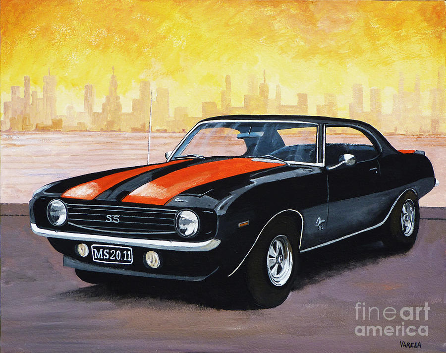 Chevy Ss Camaro Painting By Angel Varela Fine Art America